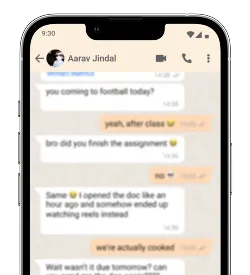 Child's private chat on a phone that Eyezonkid never reads